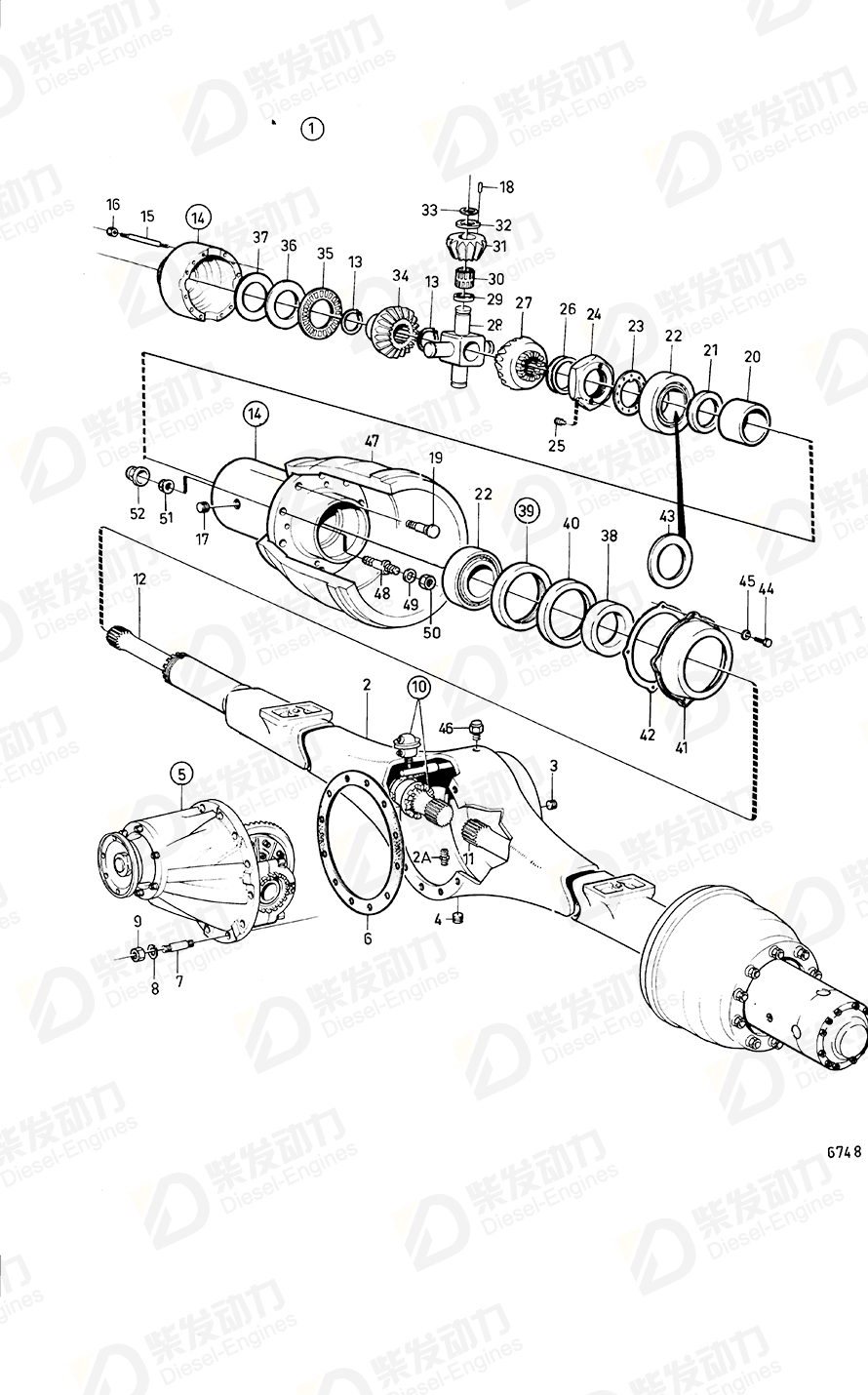 volvo penta Axle shaft 384696 Drawing